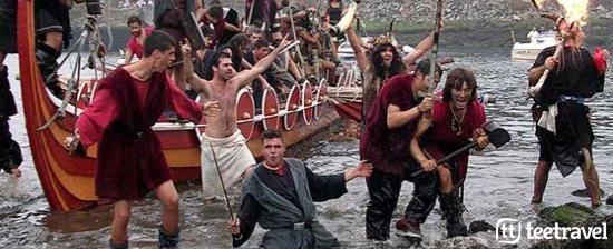 Fiestas en agosto en Galicia: desembarco vikingo