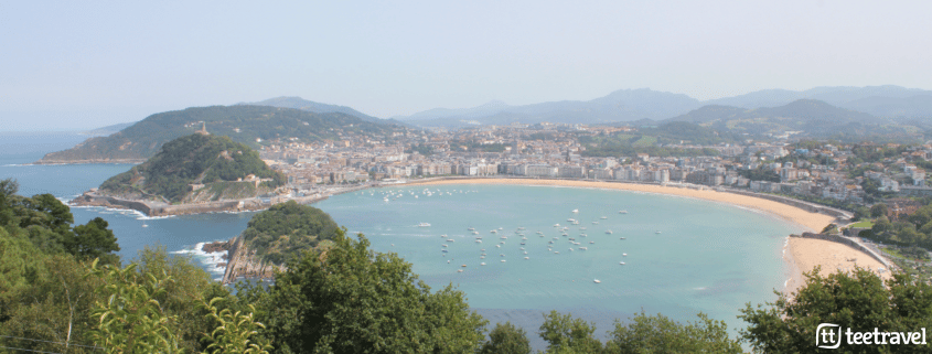 De San Sebastián a Bilbao por el Camino del Norte - vista aérea de San Sebastián