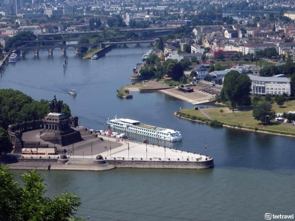 Rheinsteig: Koblenz punto de encuentro de ríos