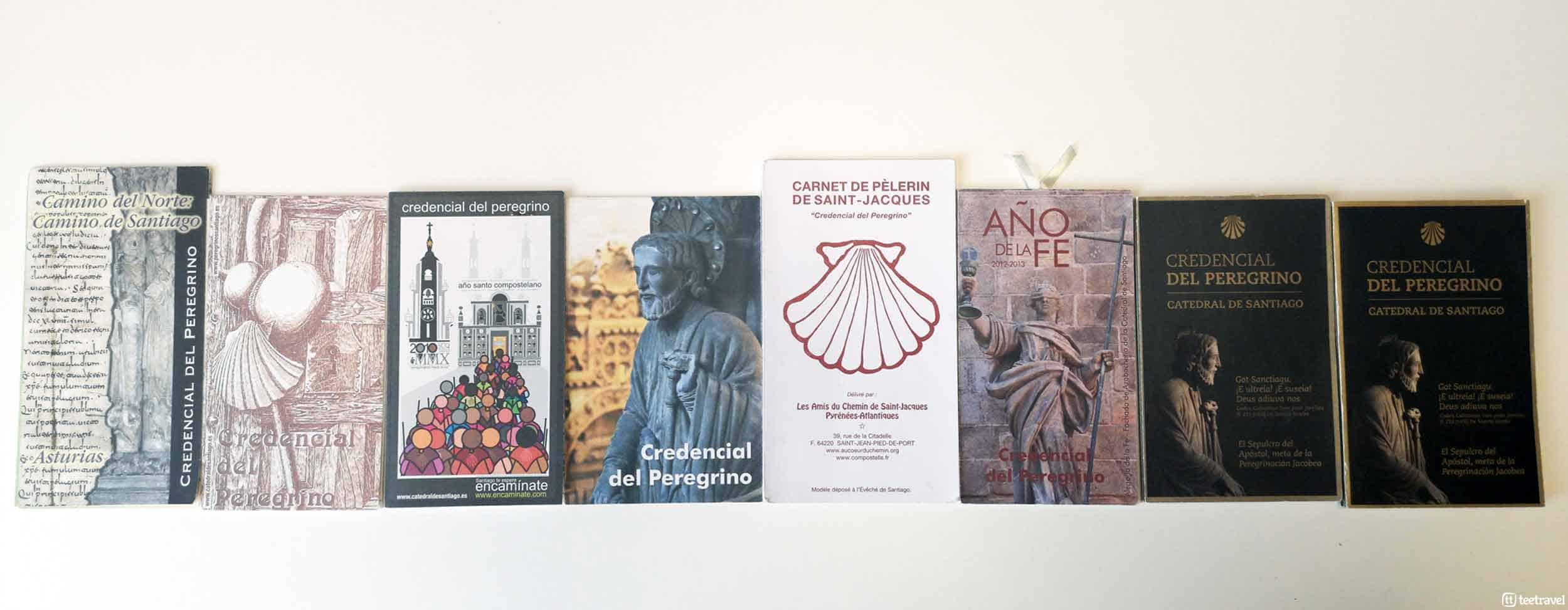 La Credencial del Camino de Santiago - Diferentes Credenciales
