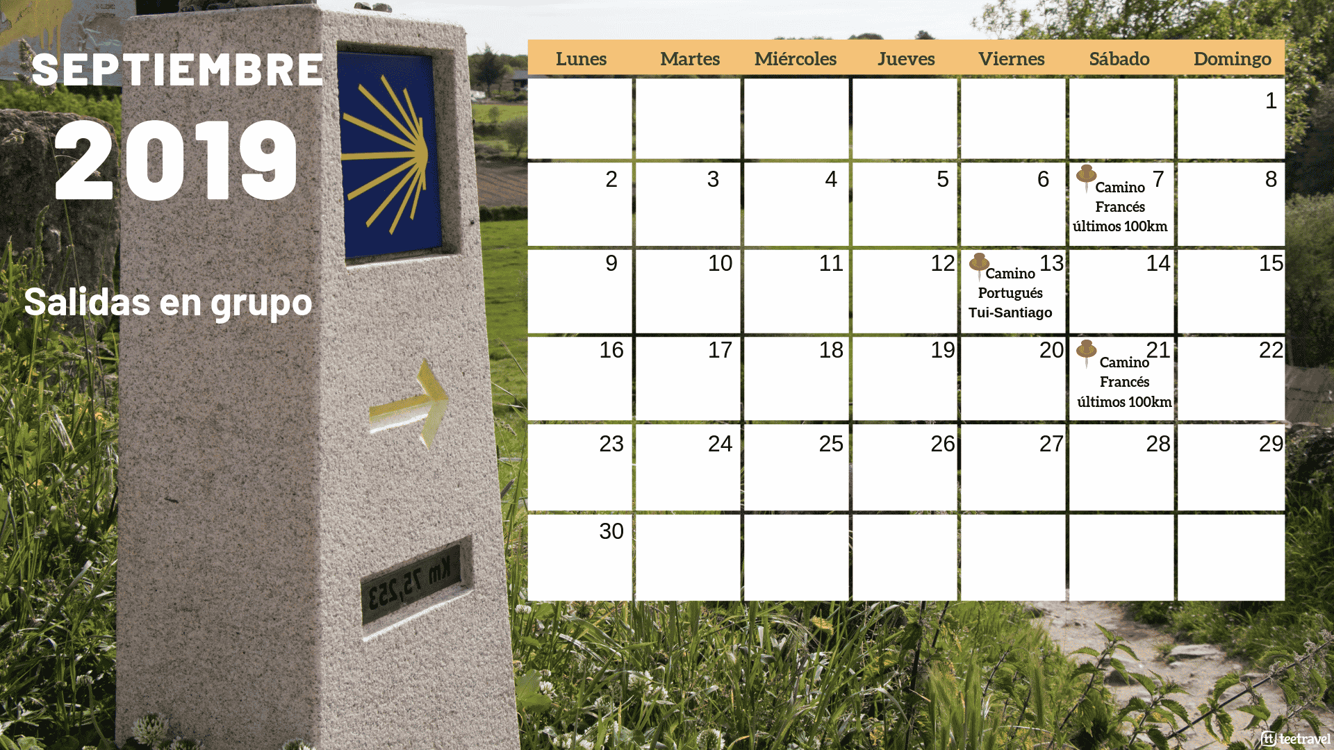 Hacer el Camino de Santiago en septiembre - Fechas programadas