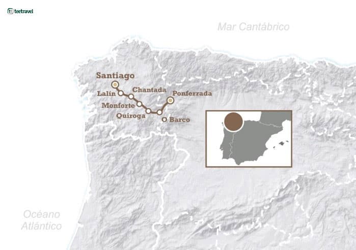 Mapa del Camino de Invierno