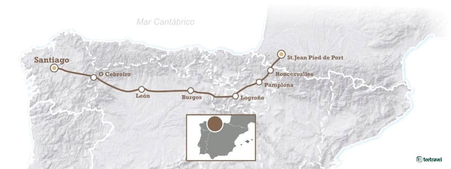 Mapa del Camino Francés