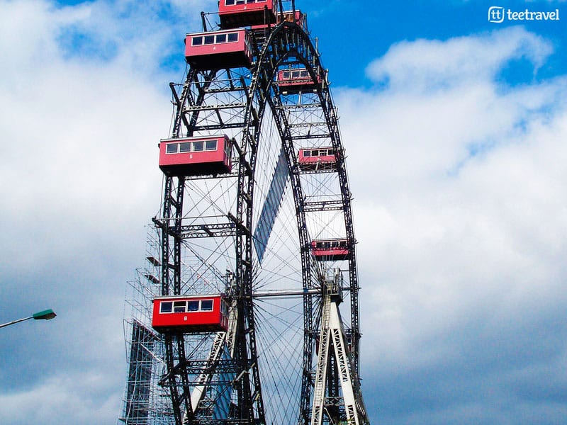 Ruta del Danubio en bici - Parque de atracciones en Viena - Prater - Noria de Viena