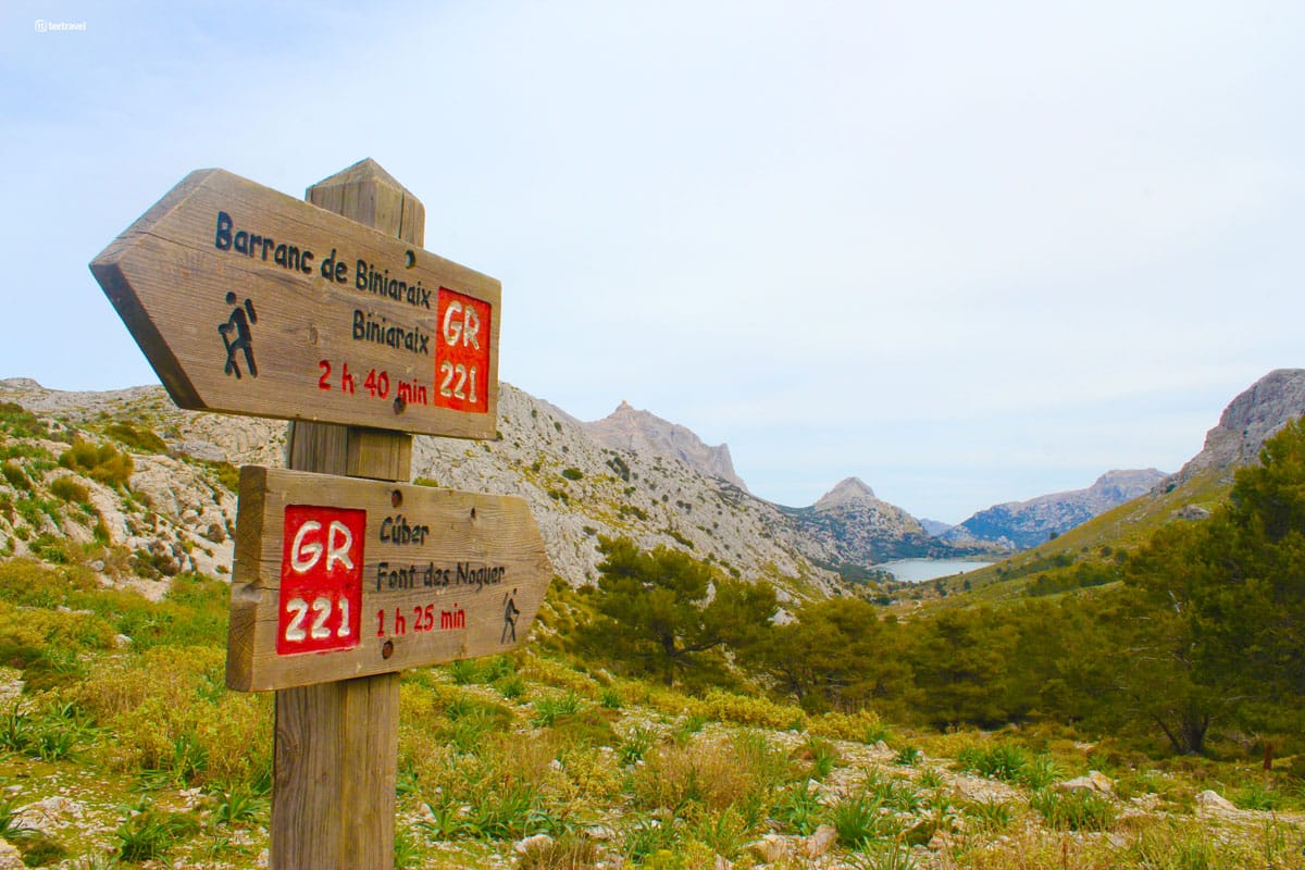 Serra de Tramuntana - Señalización en la etapa Cúber-Sóller