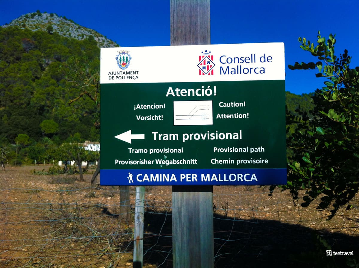 Señalización en la Serra de Tramuntana