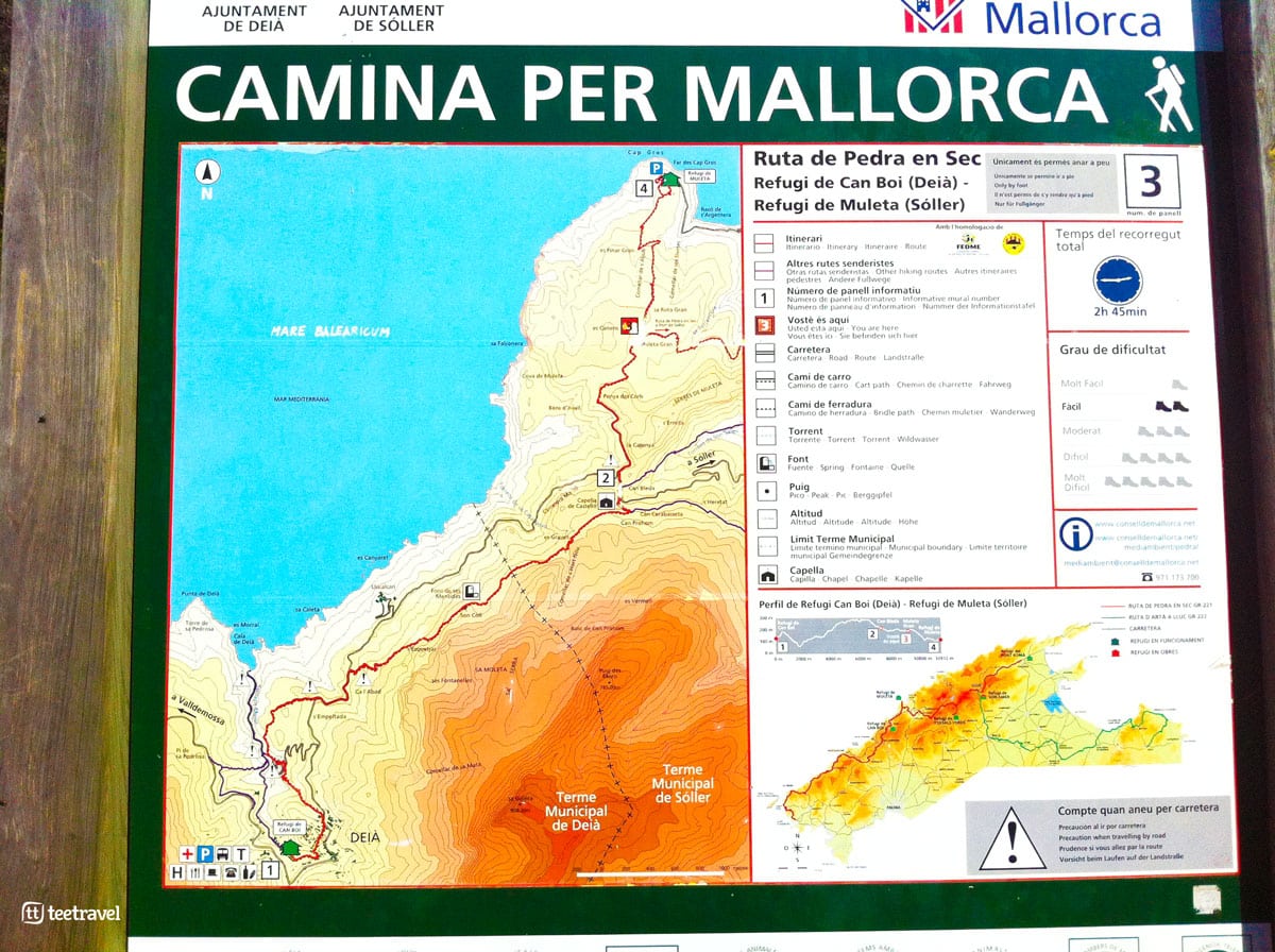 Panel informativo de la Ruta de Pedra en Sèc
