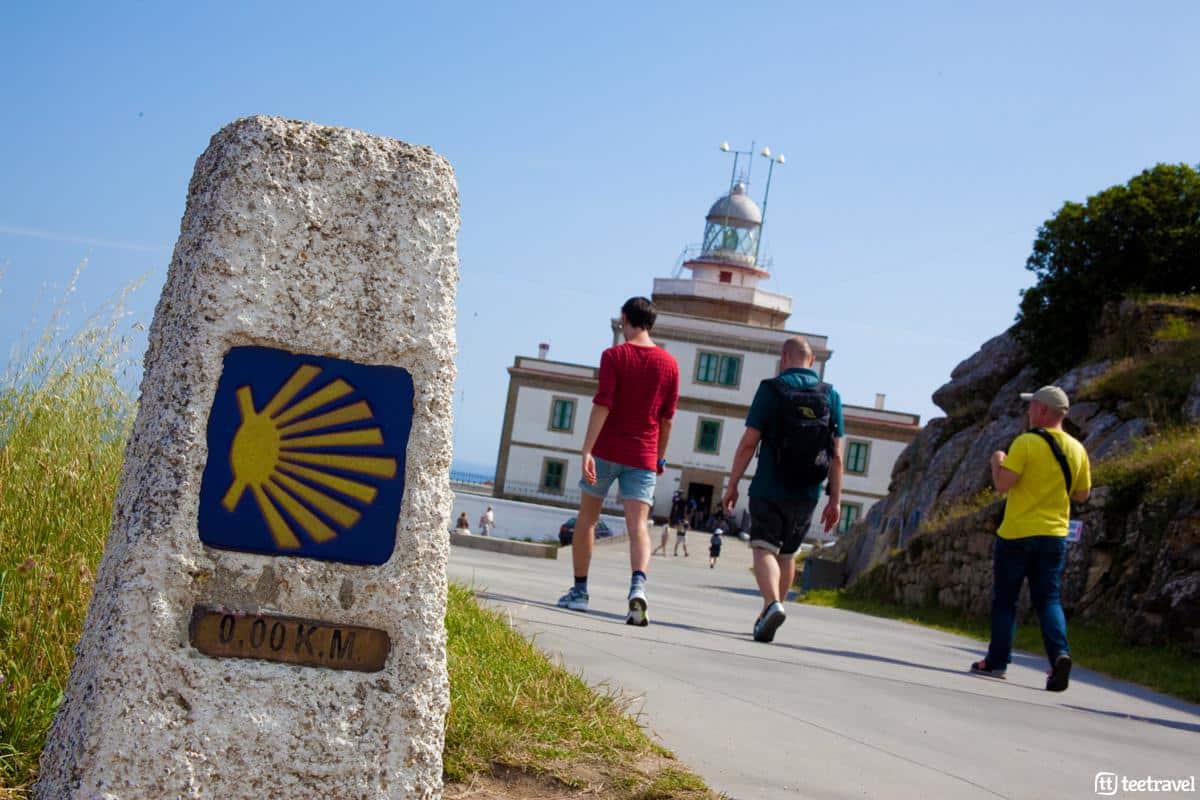Mojón en el Cabo de Fisterra - Camino de Fisterra y Muxía