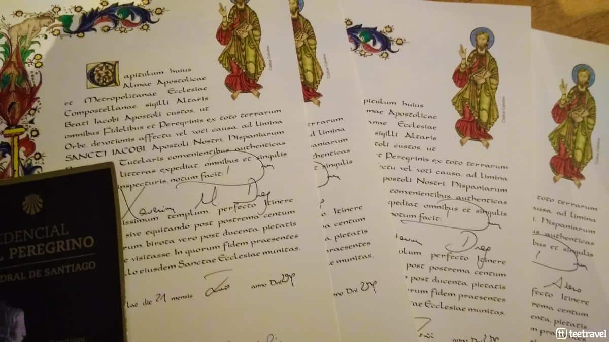 Compostelas y Credencial del Peregrino