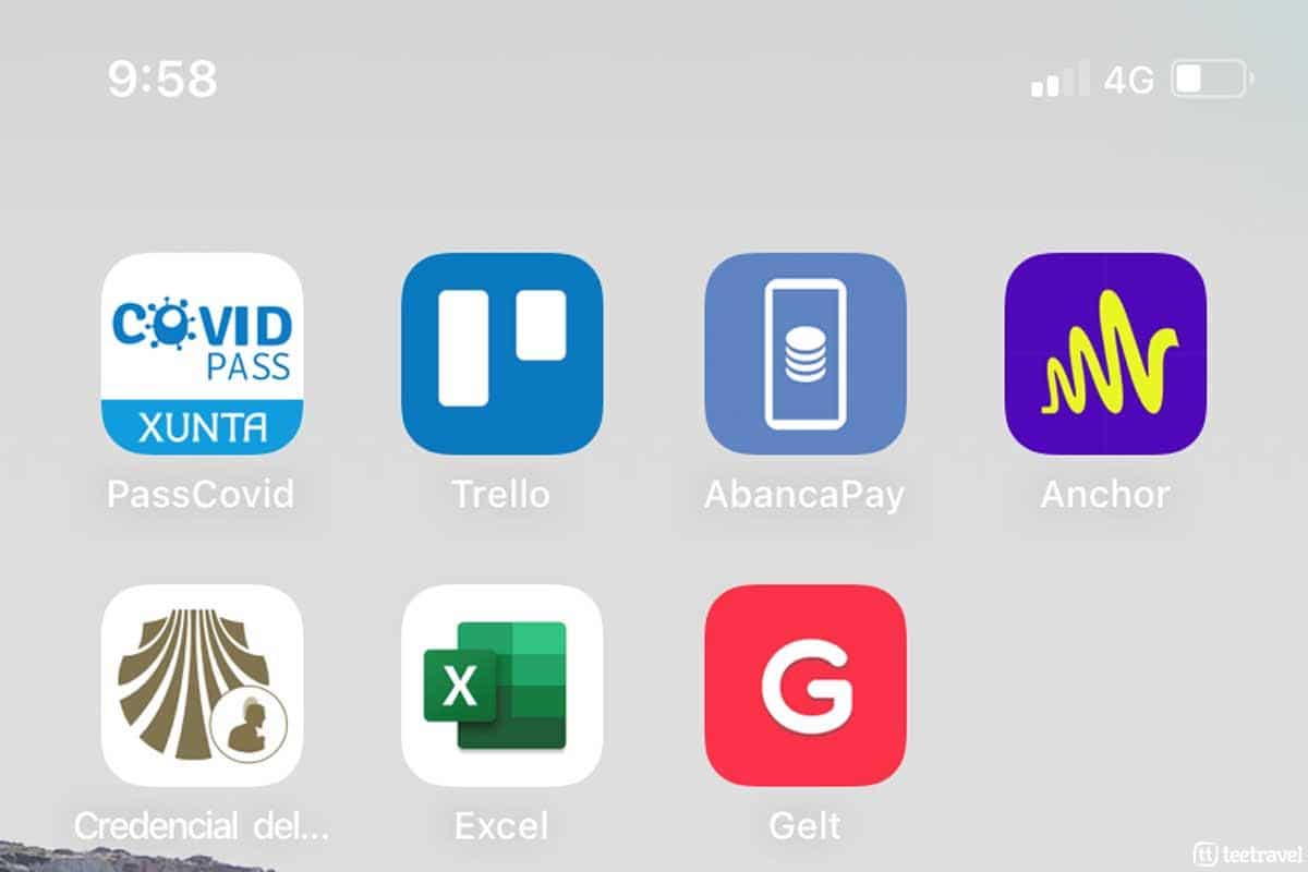 Visualización en dispositivo electrónico de la APP Credencial del Peregrino