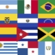 Banderas de diferentes países de Latinoamérica