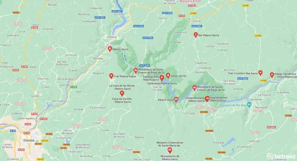 Rutas por la Ribeira Sacra y los Cañones del Sil - Galicia