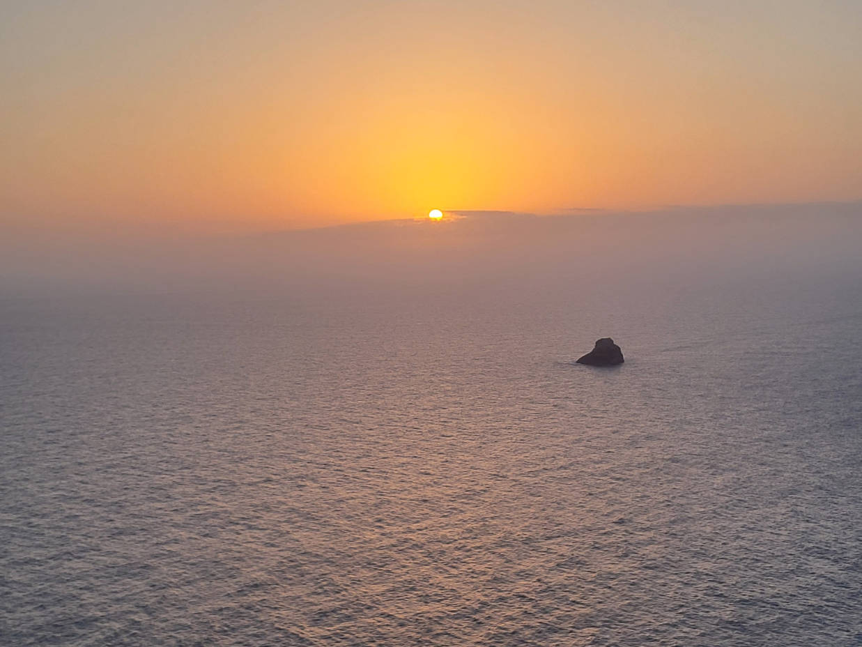 Atardecer en el cabo de Finisterre