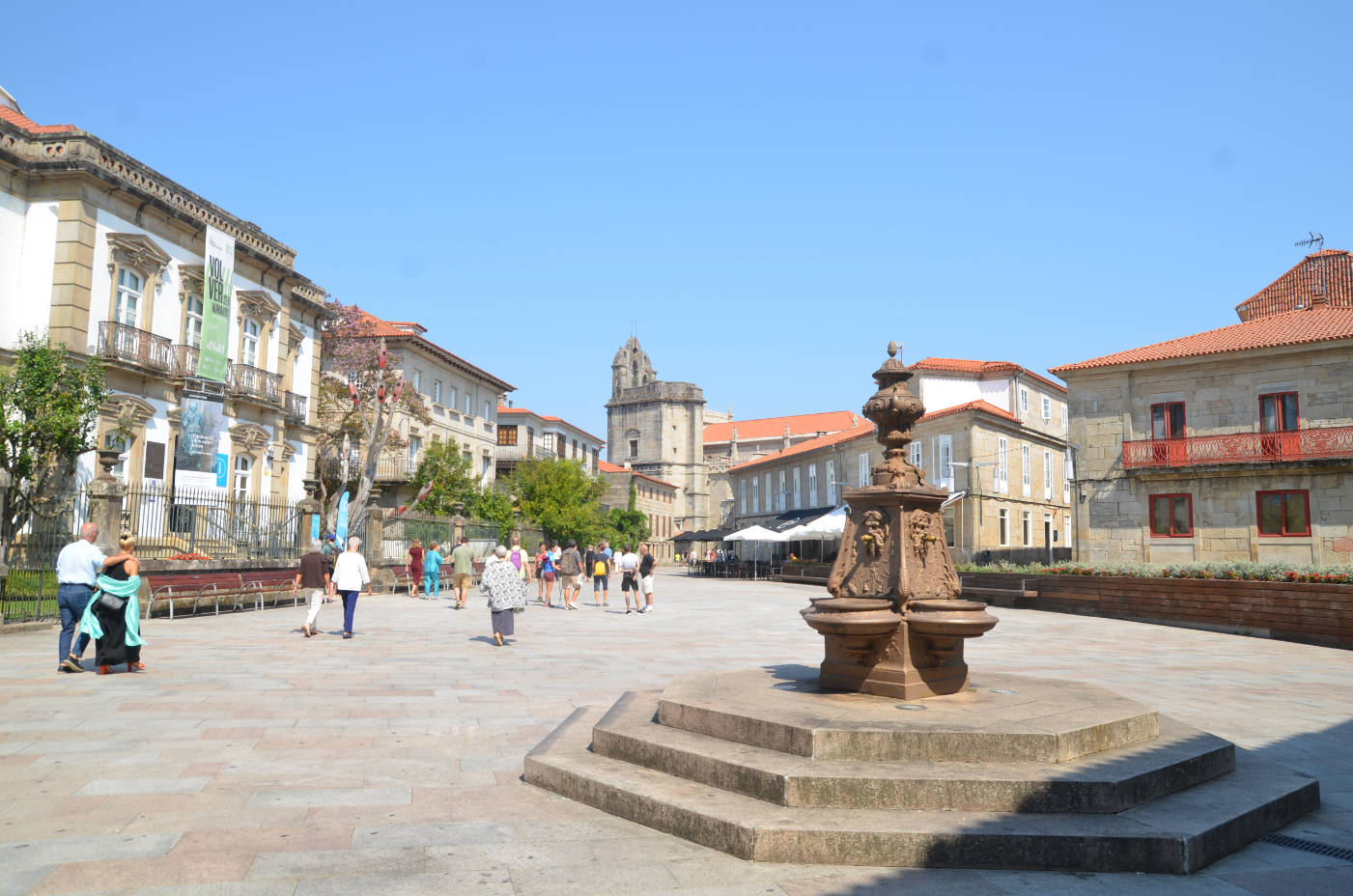 Fuente en la Praza Alonso Fonseca en Pontevedra